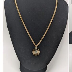 Gold-Tone Evil Eye Pendant Necklace - Women Jewelry